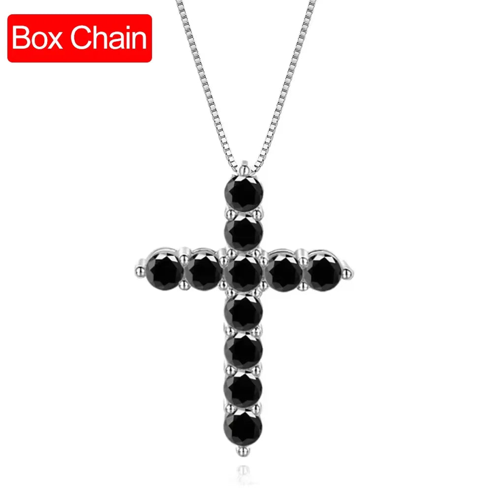 Moissanite Cross Pendant Chain set