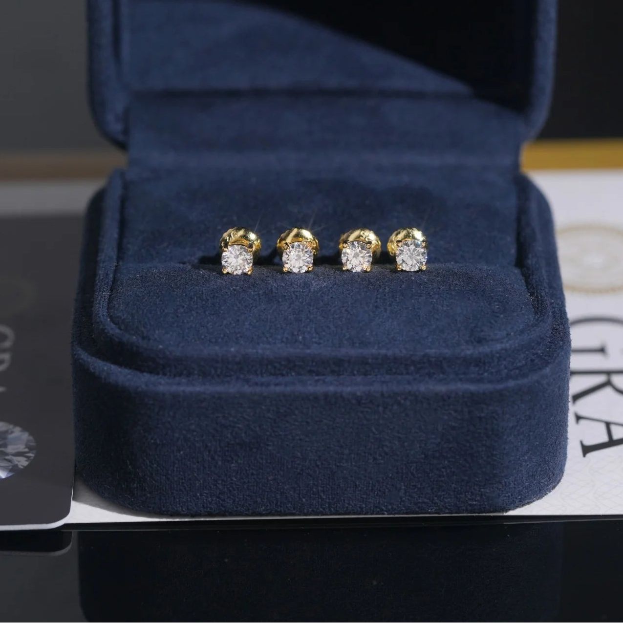 Hip Hop Jewelry Stud Moissanite Earrings 925 Sterling Silver GRA Certificated