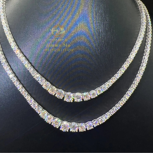 Female Jewelry Collection 925 Sterling Silver Moissanite Tennis Chain