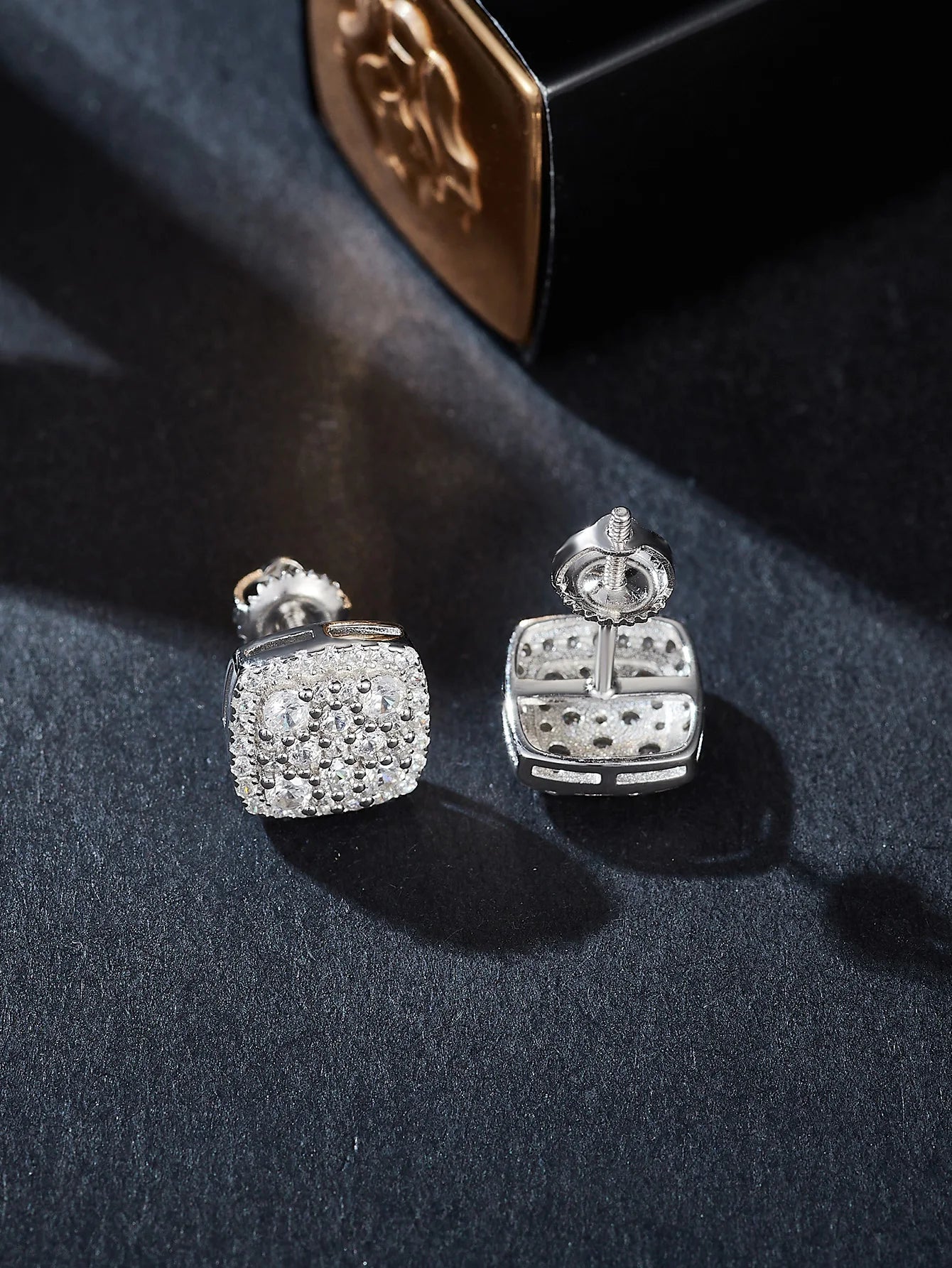 High Quality Hip Hop Jewelry Moissanite S925 Earring Diamond Earrings Vvs Moissanite Stud Earring