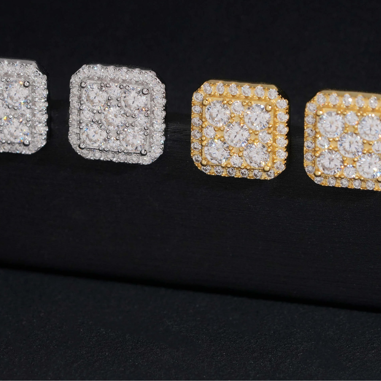 Hip Hop Jewelry Moissanite Earrings Pass Diamond Tester Solid 925 Silver Iced Out Moissanite Screw Back Earrings