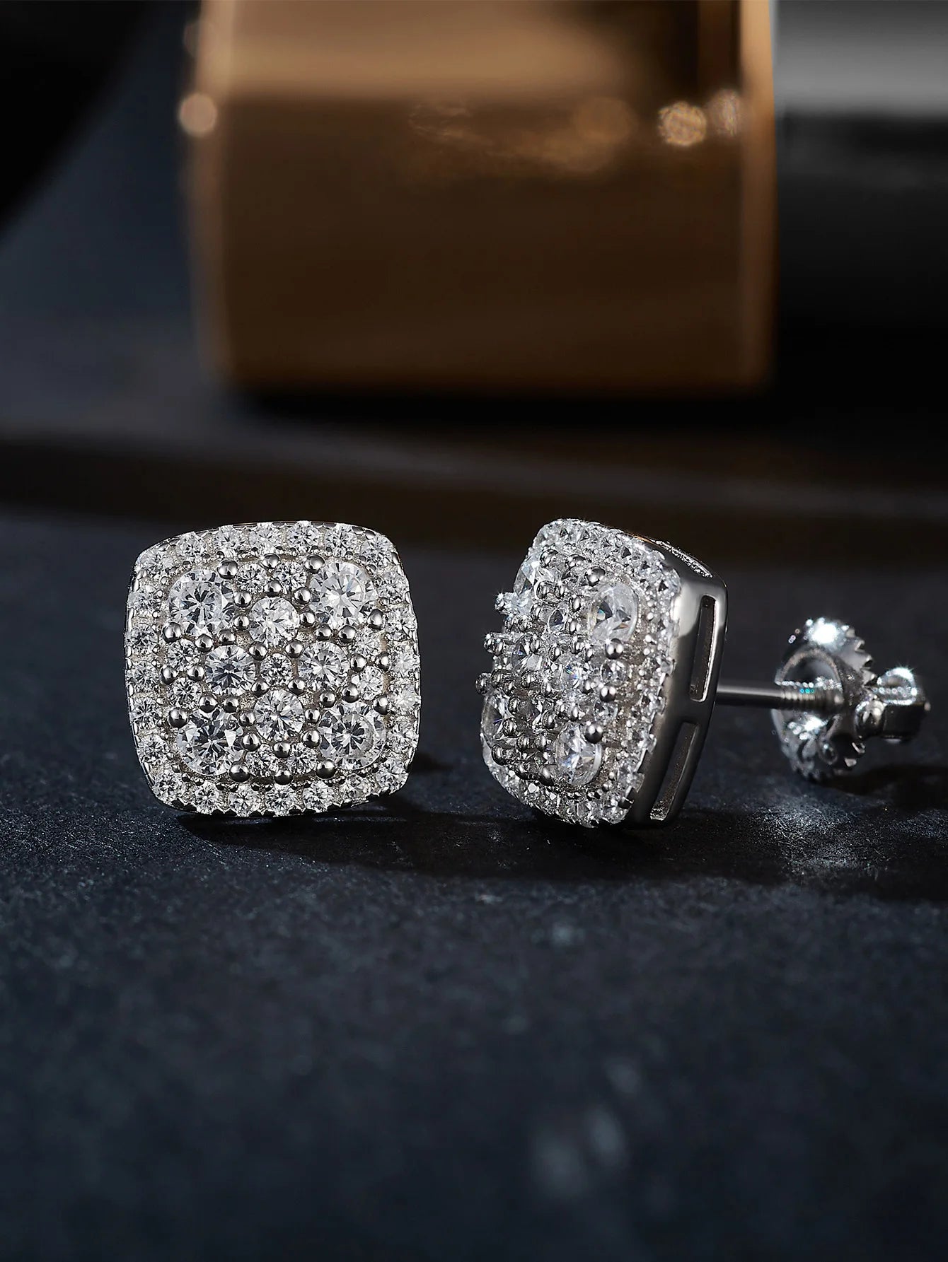 High Quality Hip Hop Jewelry Moissanite S925 Earring Diamond Earrings Vvs Moissanite Stud Earring