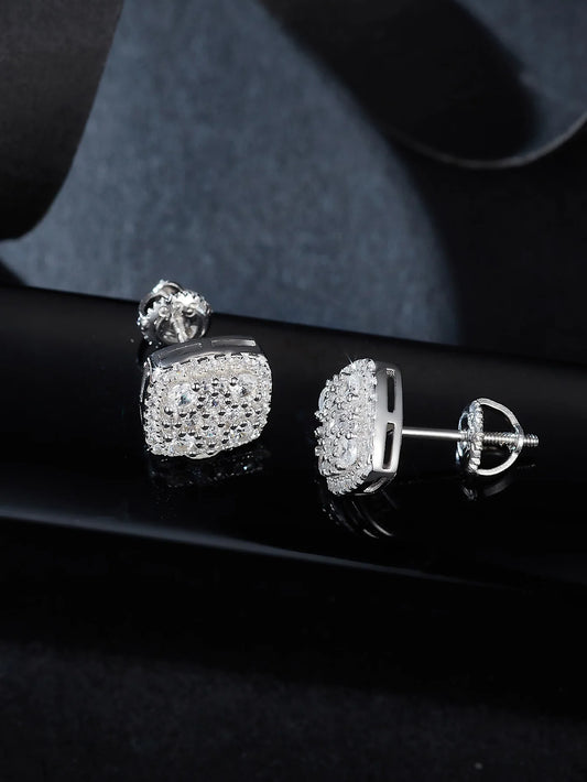 High Quality Hip Hop Jewelry Moissanite S925 Earring Diamond Earrings Vvs Moissanite Stud Earring