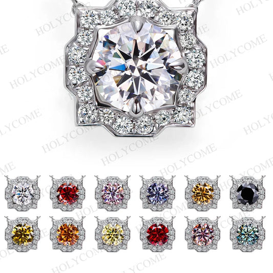 women's Round 6.5mm pendant and chain set