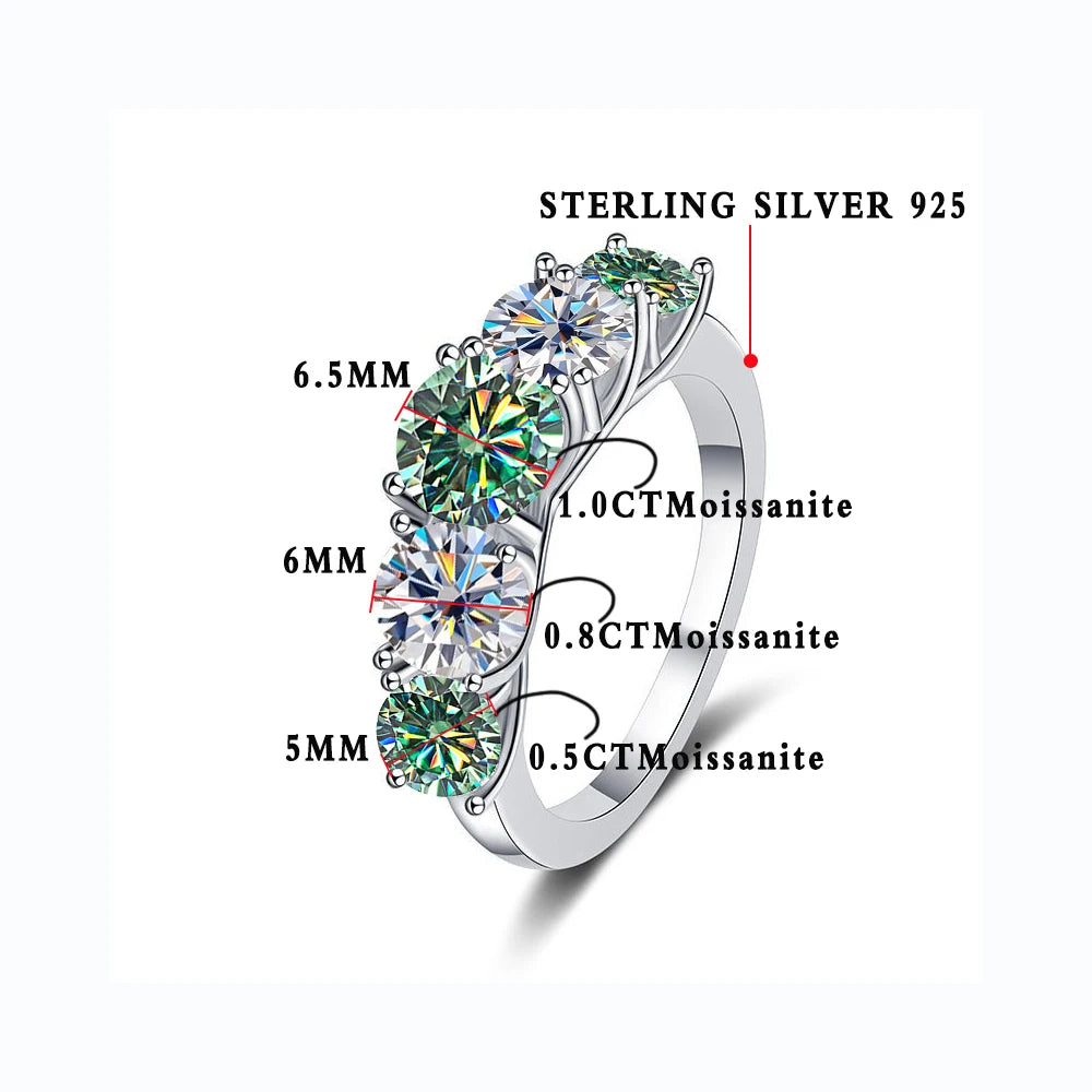 3.6CT All moissanite women Rings