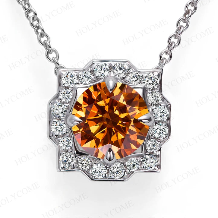 women's Round 6.5mm pendant and chain set