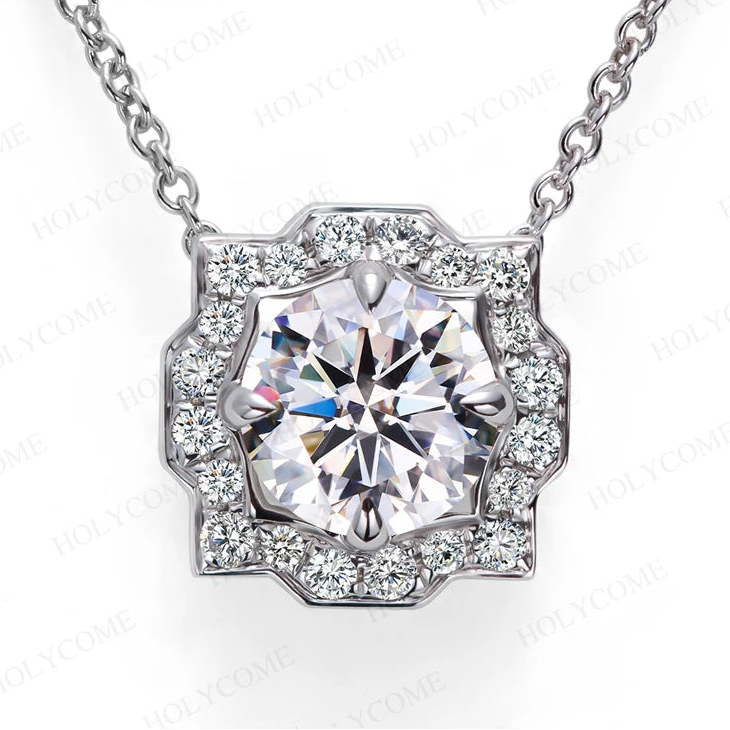 women's Round 6.5mm pendant and chain set