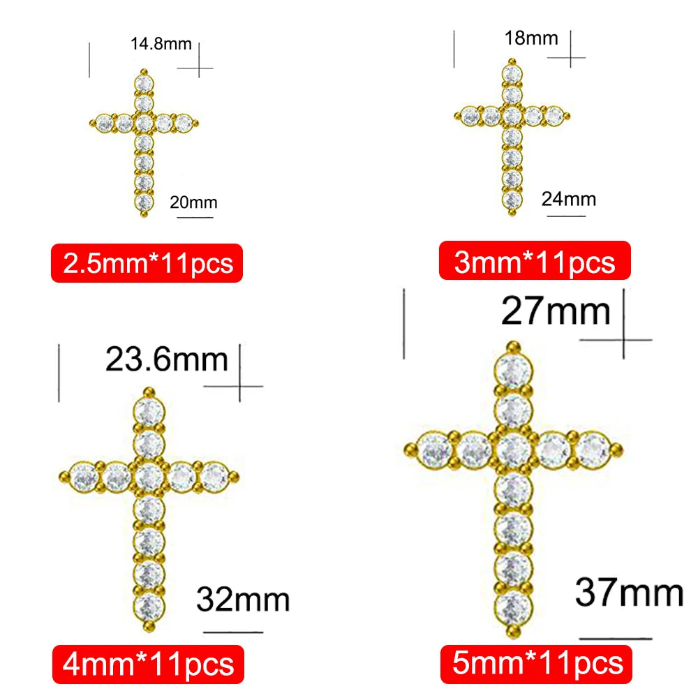 Moissanite Cross Pendant Chain set
