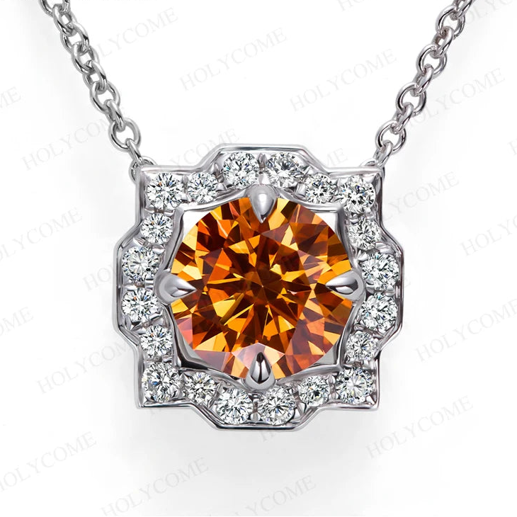 women's Round 6.5mm pendant and chain set