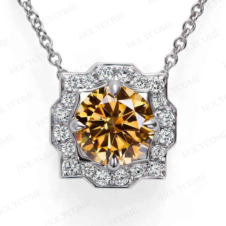 women's Round 6.5mm pendant and chain set