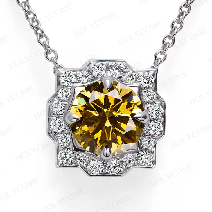 women's Round 6.5mm pendant and chain set