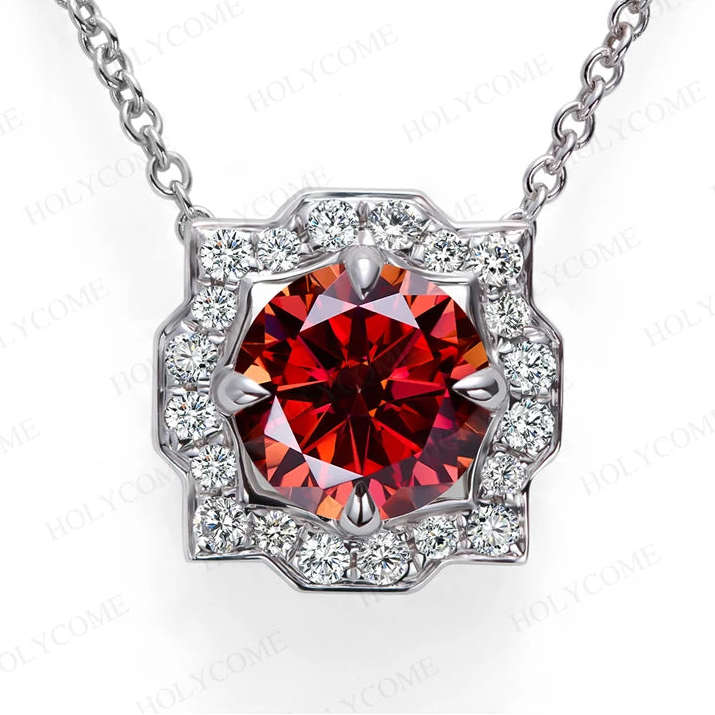 women's Round 6.5mm pendant and chain set