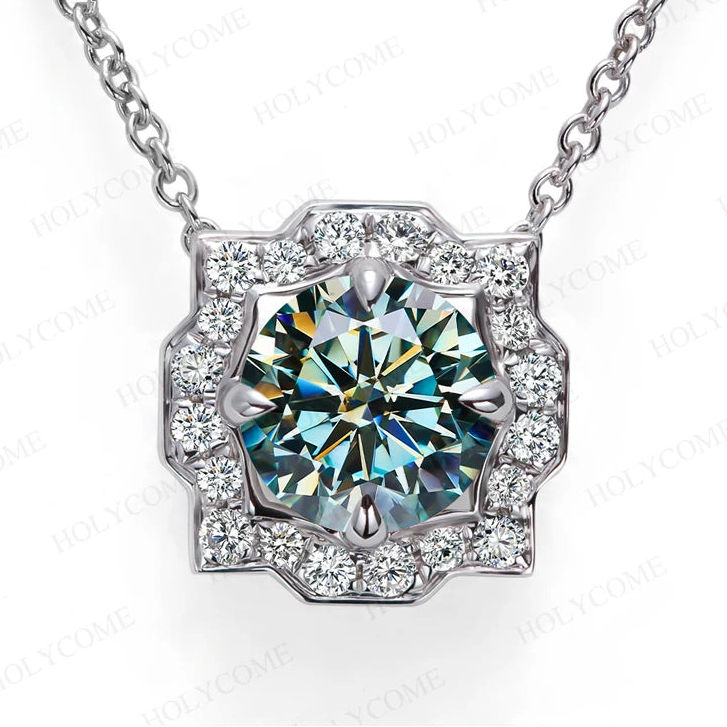 women's Round 6.5mm pendant and chain set