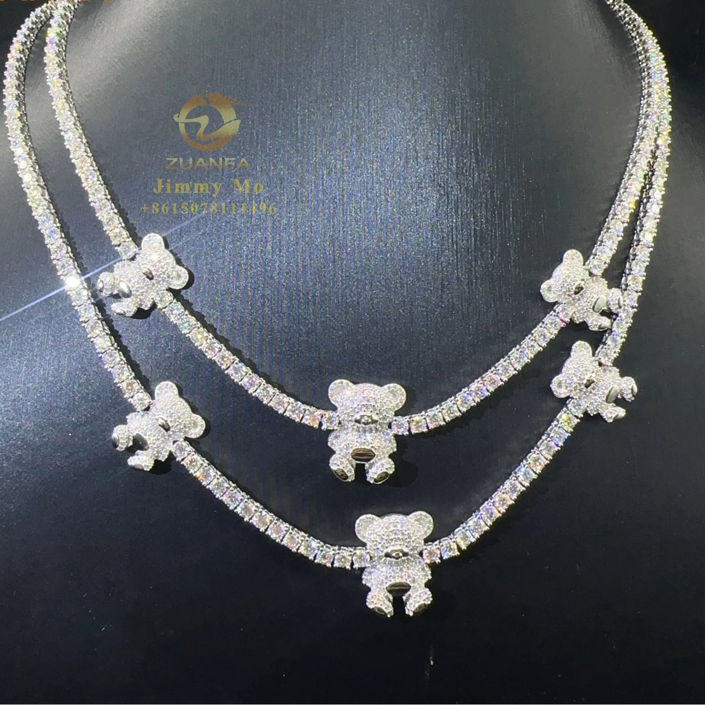 Female Jewelry Collection 925 Sterling Silver Moissanite Tennis Chain